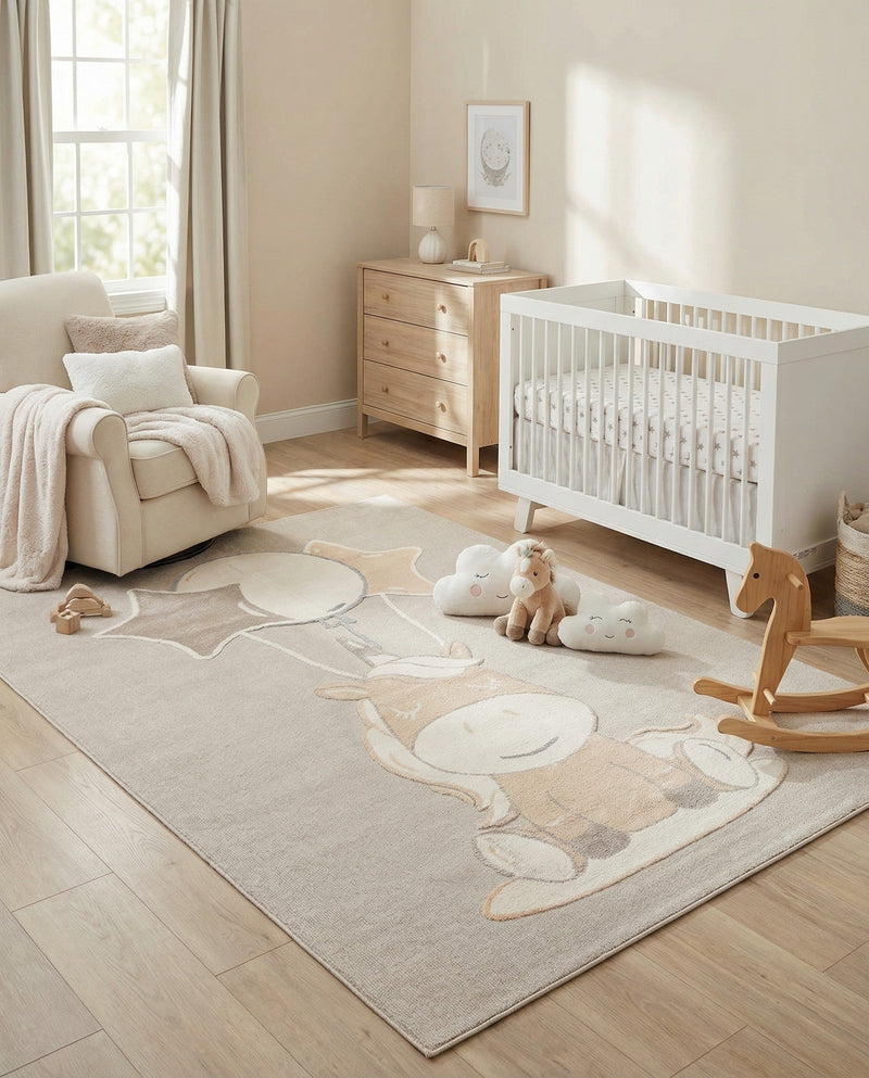 Wonder Tykes Collection Area Rug - Enchanted Rectangle Peach Blossom  lifestyle 13