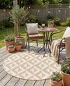 Urban Oasis Rugs Collection Area Rug -  Highrise (Beige) Round Beige  lifestyle 26