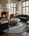 Berkshire Estate Collection Area Rug - Windsor (Earl Grey) Round Earl Grey  lifestyle 73
