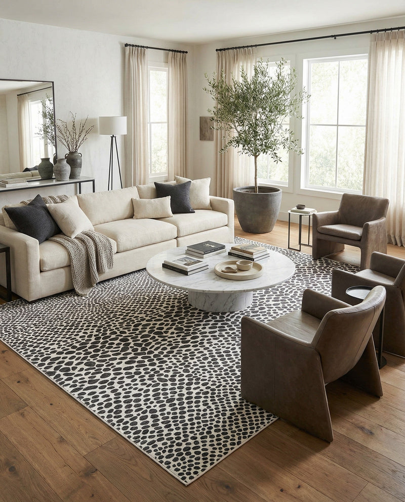 Urban Oasis Rugs Collection Area Rug -  Terrace (Black) Rectangle Black  lifestyle 12