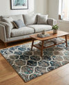 Trellis Mosaic Collection Area Rug -  Pergolatown (Blue Multi) Rectangle Blue Multi  lifestyle 5