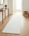 Solid Shag Seaside Collection Area Rug - Azure Cove (Snow White) Runner Snow White  lifestyle 71