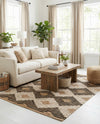 Osian Looms Collection Area Rug - Varanasi Rectangle Natural Black  lifestyle 10