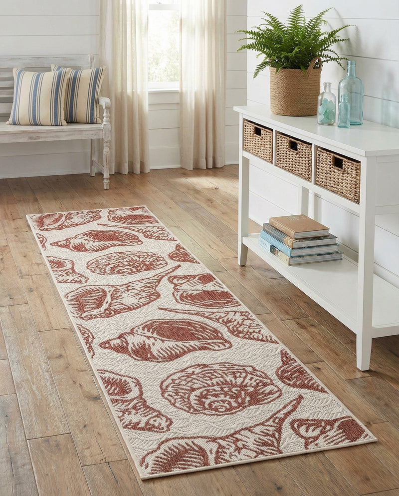 Seaside Haven Rugs Collection Area Rug -  Lighthouse (Ivory Rust Red) Runner Ivory Rust Red  lifestyle 23