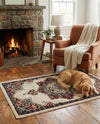 Eden Oasis Collection Area Rug -  Tranquility (Cream) Rectangle Cream  lifestyle 6