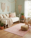 Marrakesh Lattice Collection Area Rug - Casablanca (Rose Pink) Rectangle Rose Pink  lifestyle 13