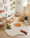 Whimsy Wonders Wool Collection Area Rug -  Dune Round White  lifestyle 15