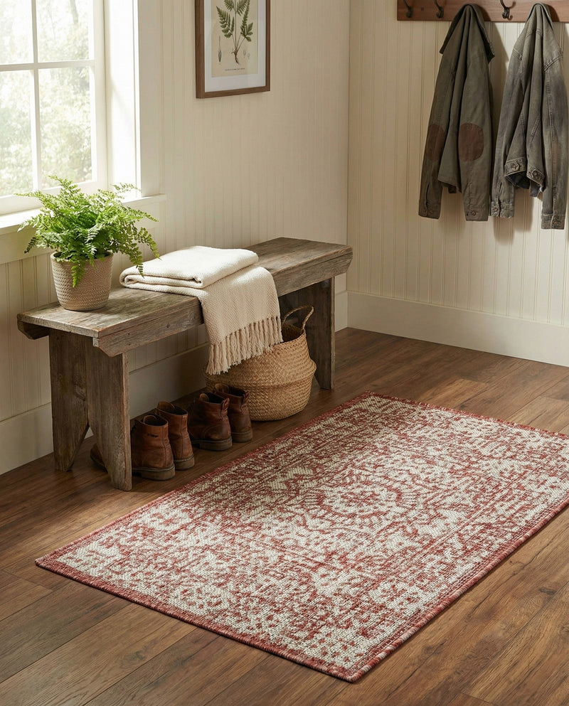 Patio Heritage Collection Area Rug - Savannah (Rust Red) Rectangle Rust Red  lifestyle 22