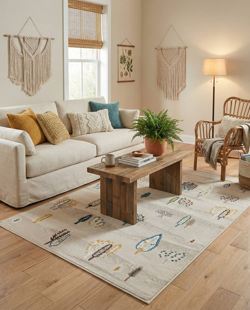 Coastal Haven Collection Area Rug -  Surfside Rectangle Ivory  lifestyle 18