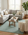 Cozy Comfort Shag Collection Area Rug - Haven (Sage Green) Rectangle Sage Green  lifestyle 7