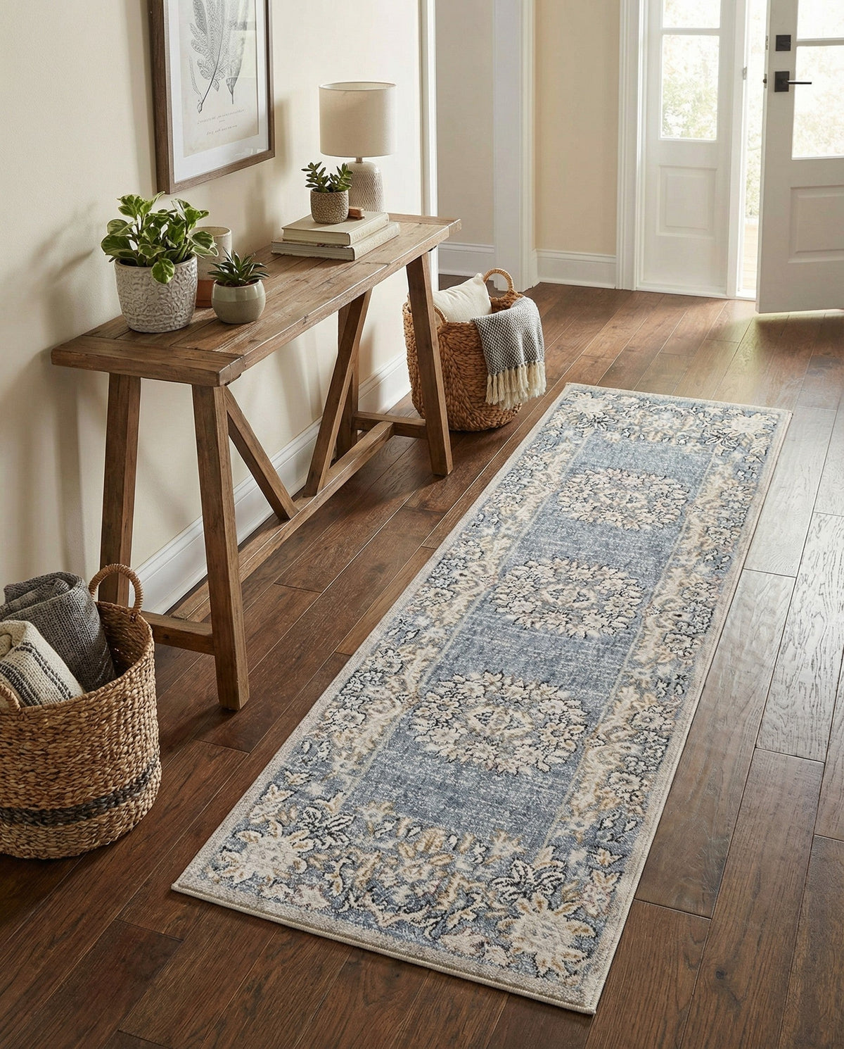 Heritage Harbor Collection Area Rug -  Seabreeze Runner Harbor Blue  lifestyle 184