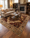 Neptune Elegance Collection Area Rug -  Naiad Rectangle Burgundy Beige  lifestyle 20