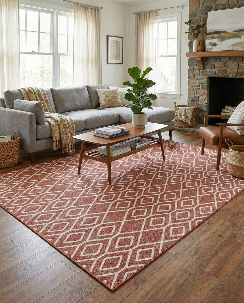 Urban Oasis Rugs Collection Area Rug -  Boulevard (Rust Red) Rectangle Rust Red  lifestyle 8