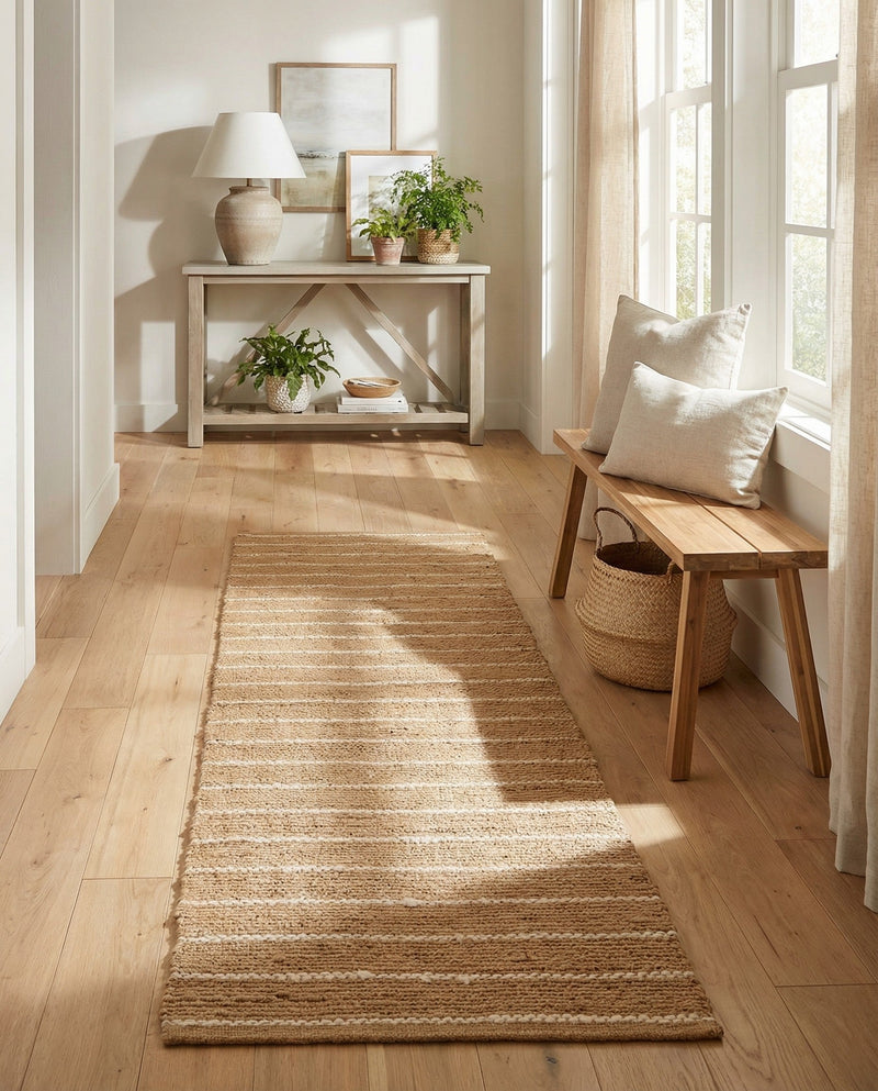 Sequoia Handwoven Jute Collection Area Rug - Briarwood Runner Natural  lifestyle 19