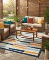 Caribbean Terrace Collection Area Rug -  Jamaica Rectangle Ivory  lifestyle 6