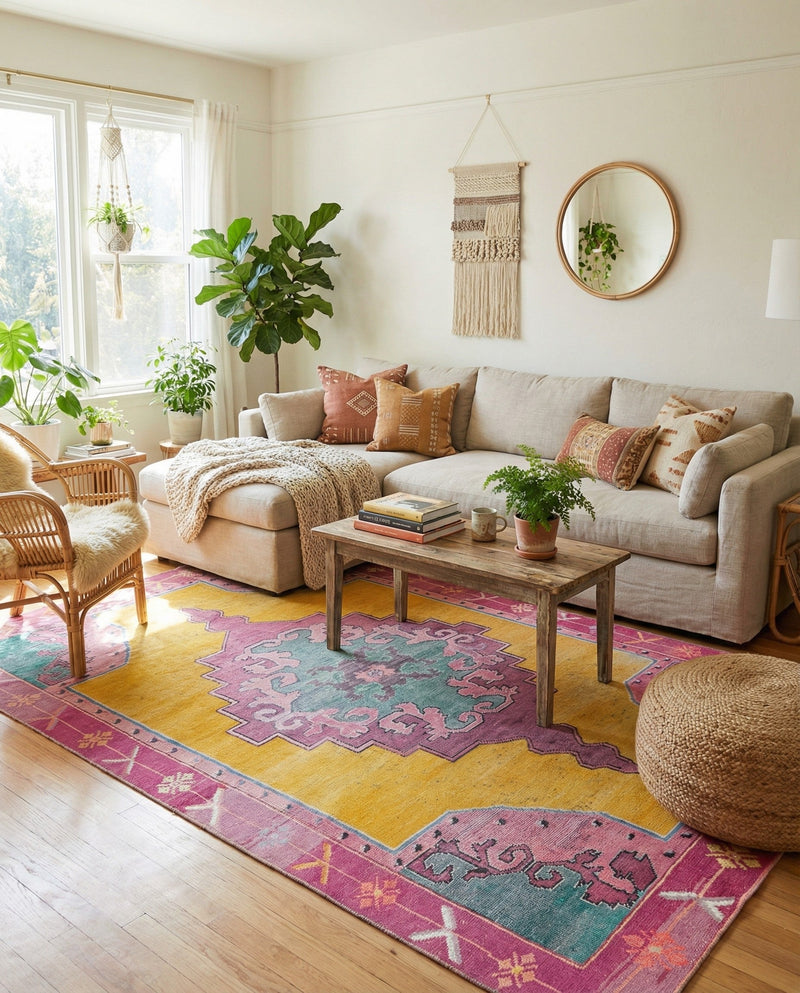 Heritage Elegance Collection Area Rug -  Winterthur (Yellow) Rectangle Yellow  lifestyle 13