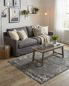 Riviera Elegance Collection Area Rug - Antibes (Dark Gray) Rectangle Dark Gray  lifestyle 21