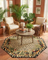 Savannah Sojourn Collection Area Rug -  Moremi Octagon Cream  lifestyle 74