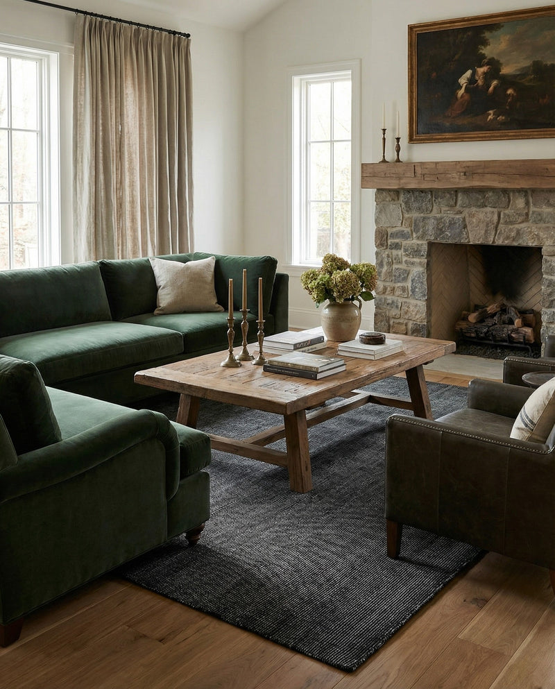 Berkshire Estate Collection Area Rug - Windsor (Blackberry) Square Blackberry  lifestyle 70