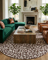 Savannah Escape Collection Area Rug -  Amazon (Brown) Round Brown  lifestyle 43