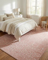 Marrakesh Lattice Collection Area Rug - Casablanca (Rose Pink) Rectangle Rose Pink  lifestyle 15