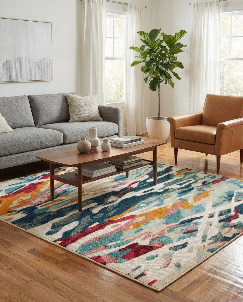 Outdoor Marrakesh Collection Area Rug -  Meknes Rectangle Multi  lifestyle 24