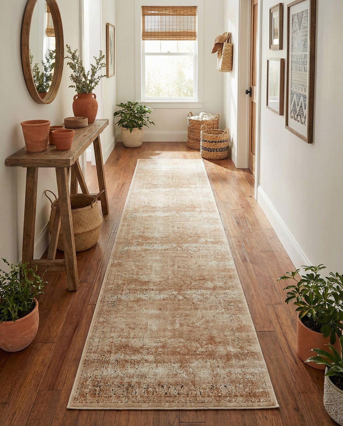 Coastal Manor Collection Area Rug -  Marina Runner Beige  lifestyle 114