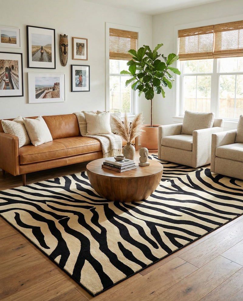 Savannah Sojourn Collection Area Rug -  Kilimanjaro Rectangle Cream  lifestyle 17
