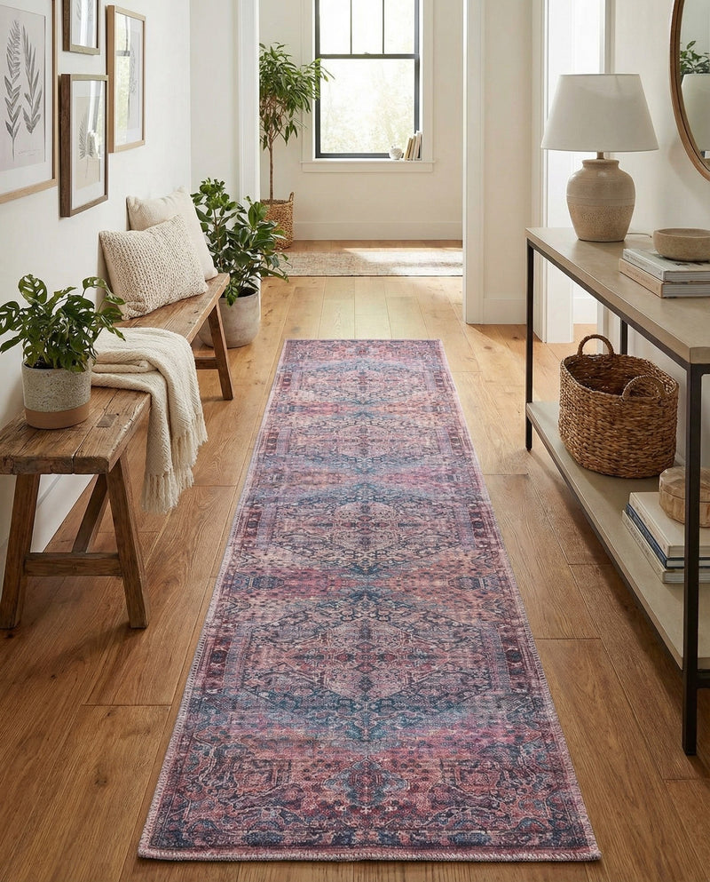 Zahara Oasis Collection Area Rug -  Agadir Runner Antique Rust Red  lifestyle 54