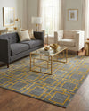 Hollywood Luxe Collection Area Rug -  Beverly (Gray Gold) Rectangle Gray Gold  lifestyle 6