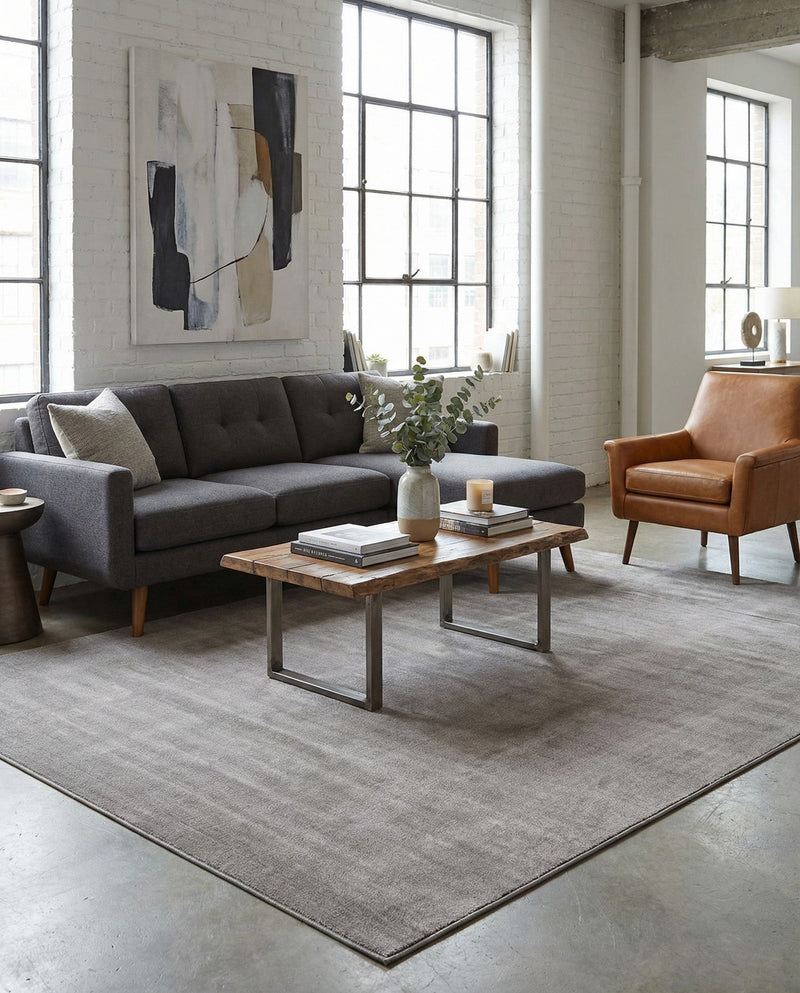 Soho Elegance Collection Area Rug - Chelsea (Gray) Rectangle Gray  lifestyle 16
