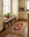 Patio Heritage Collection Area Rug -  Arbor Runner Red Green Blue  lifestyle 77
