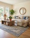 Savannah Threads Collection Area Rug - Charleston Rectangle Blue  lifestyle 22