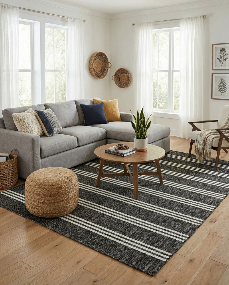 Urban Oasis Rugs Collection Area Rug -  District (Charcoal) Rectangle Charcoal  lifestyle 18