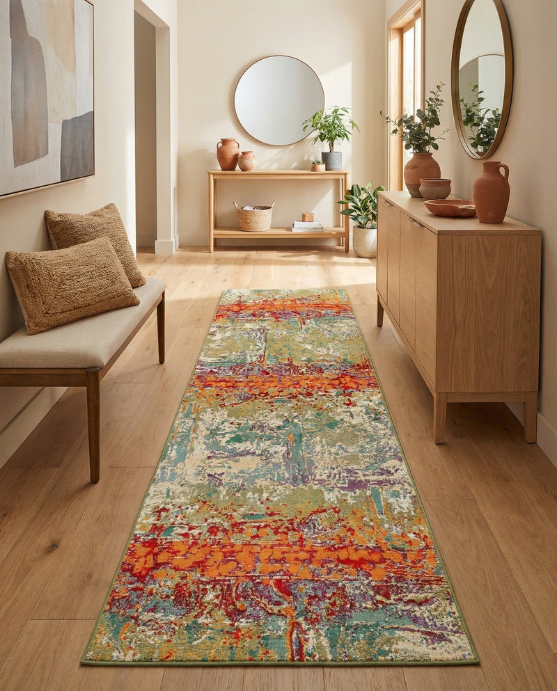 Urban Terrace Collection Area Rug -  Terrace Runner Multi  lifestyle 50