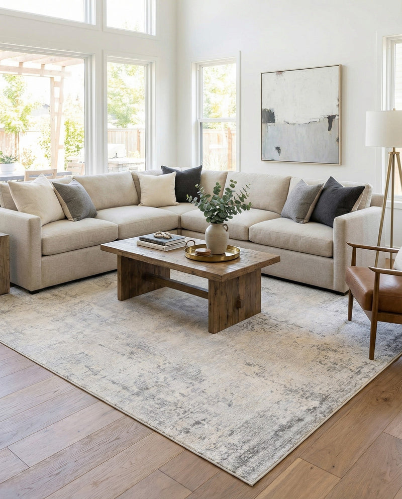Aegean Elegance Collection Area Rug -  Ithaca Rectangle Gray  lifestyle 8