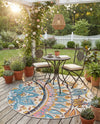 Patio Heritage Collection Area Rug - Tuscany Round Multi  lifestyle 48