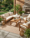 Garden Lattice Charm Collection Area Rug -  Pergola (Beige) Rectangle Beige  lifestyle 17