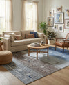 Zagros Shades Collection Area Rug -  Sisakht Rectangle Blue Gray  lifestyle 3