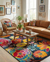 Venetian Elegance Collection Area Rug -  Accademia Rectangle Black  lifestyle 53