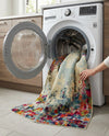 Chromatic Oasis Collection Area Rug -  Blush Rectangle Multi  lifestyle 22