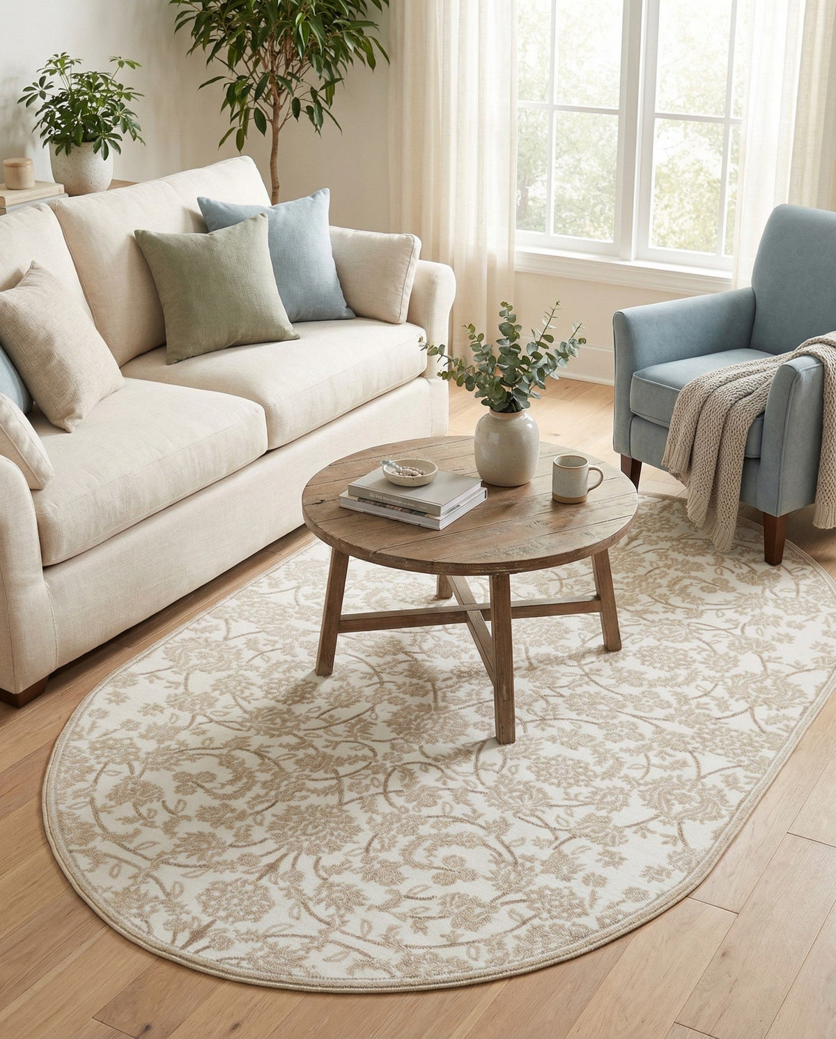 Andes Summit Collection Area Rug -  Chimborazo Oval Snow White  lifestyle 124