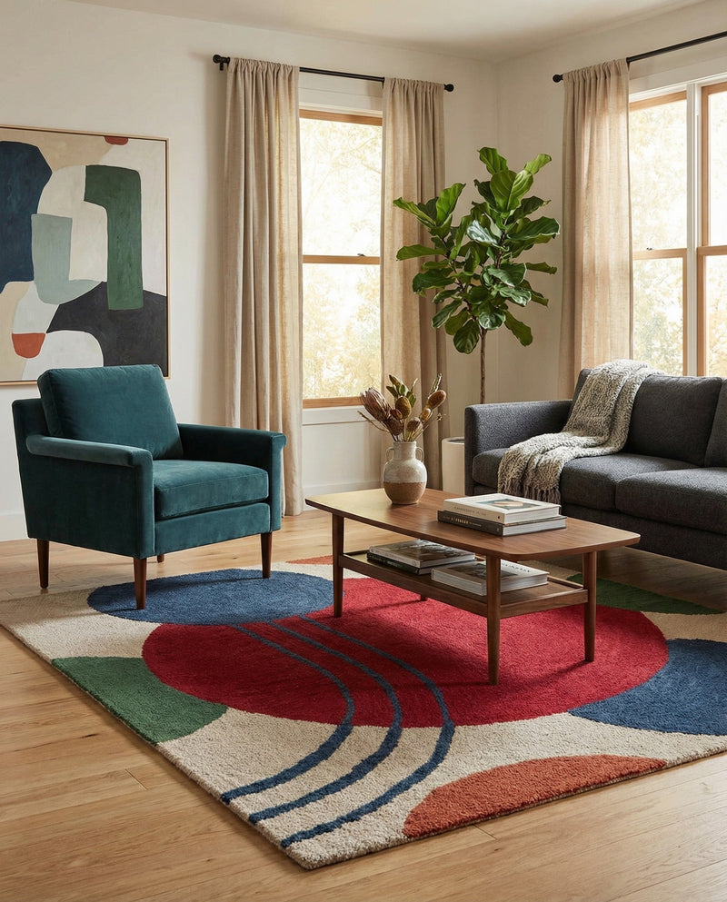 Briarwood Looms Collection Area Rug -  Navygrove Square Multi  lifestyle 2