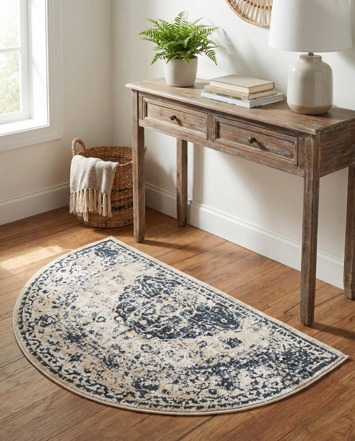 Coastal Manor Collection Area Rug -  Dunes Hearth Dark Blue  lifestyle 87