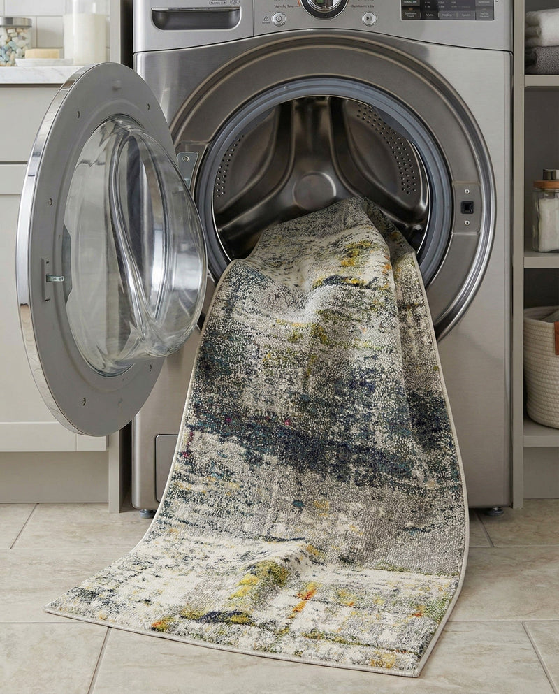 Chromatic Oasis Collection Area Rug -  Prism Runner Gray  lifestyle 44