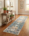 Parisian Elegance Collection Area Rug - Versailles (Teal) Runner Teal  lifestyle 49