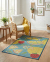Coastal Terrace Collection Area Rug -  Cove Rectangle Blue  lifestyle 4