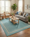 Terrace Fringe Collection Area Rug - Veranda (Aquamarine) Rectangle Aquamarine  lifestyle 10