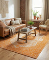 Dover Terrace Collection Area Rug - Marina (Orange) Rectangle Orange  lifestyle 8