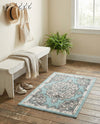 Beverly Grove Collection Area Rug - Melrose (Aqua) Rectangle Aqua  lifestyle 16